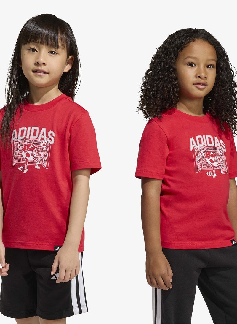 Adidas Kids Football Graphic T-Shirt - Image 3